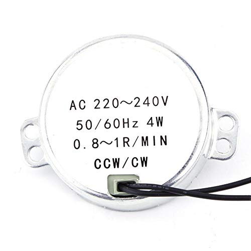 VIFER Synchronmotor Getriebemotor, Pyramidenmotor AC 220-240 V Rotationsmotor Wechselstromsynchronmotor Getriebemotor 4W CW/CCW 0.8-1RPM von VIFER
