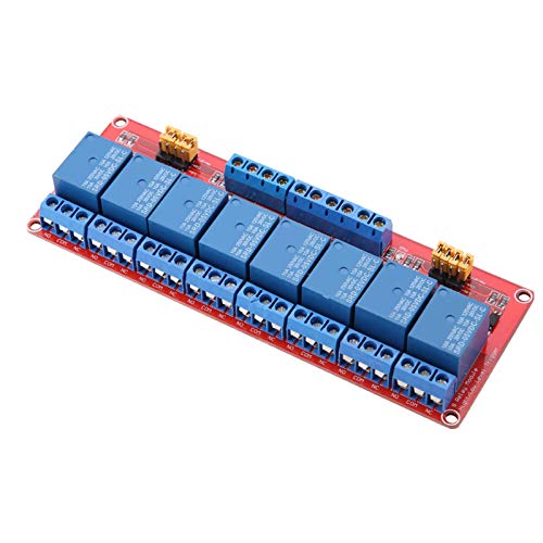 VIFERR Relais Modul 8 Kanal Optokoppler Relaismodul mit Optokoppler High Low Trigger Erweiterungsplatine (5V) von VIFERR