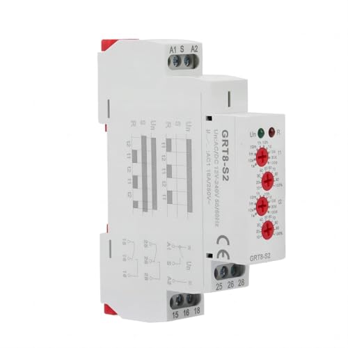 VIFERR Zeitrelais GRT8-S2 Mini Asymmetrischer Zyklus-Zeitrelais AC/DC 12-240V Einstellbarer Zyklus-Timer EIN/AUS Wiederholung Zykluszeitrelais von VIFERR