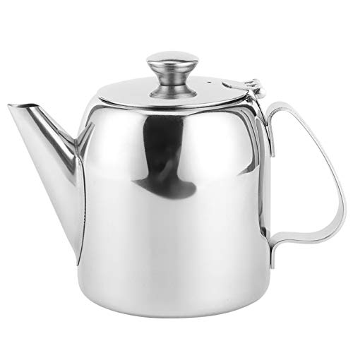 VIFERR Edelstahl Teekanne 500 ml – Kaffeekanne Edelstahl Teekessel Wasserkocher Kaltwasserkrug für Zuhause, Hotel, Restaurant, Silber von VIFERR