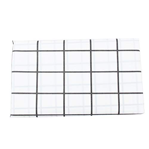 PVC-Öl-Beweis Küche Tischdecke Tischdecke Tischdecke Abdeckung schwarz & weiß Plaid für zu Hause Essen PVC 137x90cm von VIFERR