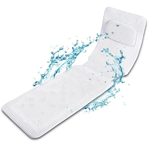 VIFERR Badewannenkissen, Ganzkörper Badekissen Spa PVC Schwamm Bad Matratze Gemütliche Badematte mit Atmungsaktiv für Badewannen und Home Spa von VIFERR