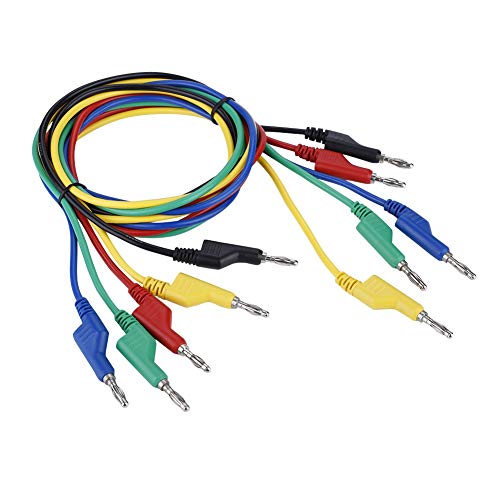 VIFERR Bananenstecker Kabel 5 Stück Multimeter Messleitungen 1M 4mm Banana Test Kabel Messleitung Kabel für Multimeter Spannungsprüfer Strommessgeräte von VIFERR