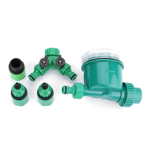 VIFERR Bewässerungsuhr, LCD Display Wasseruhr Bewässerungsregler Garten Wasser Zeitschaltuhr Bewässerungsset mit Y-förmigem Schnellanschluss von VIFERR