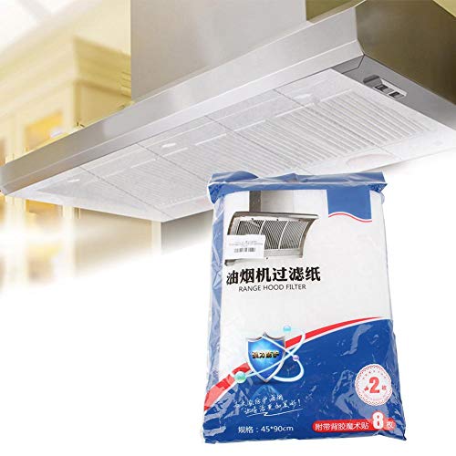 VIFERR Dunstabzugshaube Filter, 2 Stück Fettfilter Dunstabzugshaube Flachfilter Filtermatte Zuschneidbar - 90 x 45 cm von VIFERR
