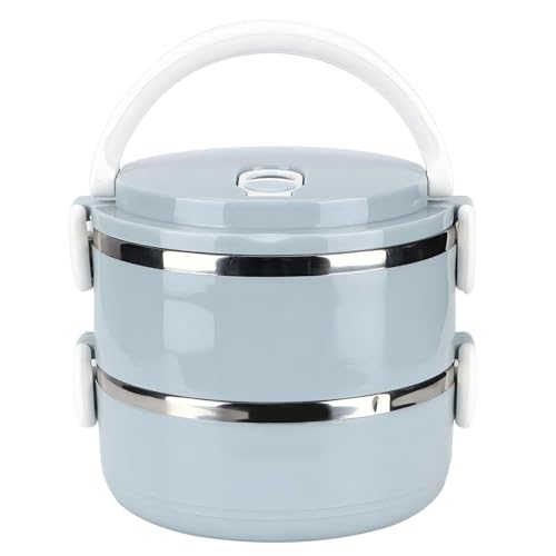 VIFERR Isolierte Lunchbox Tragbare Edelstahl Bento Box Thermo Lebensmittelbehälter für Schule Büro Picknick (2 Schichten) von VIFERR