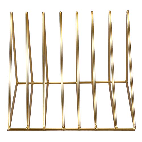 VIFERR Kreatives Metalldreieck Eisen Desktop-Bücherregal Multifunktionaler Gestellhalter für das Buchmagazin(Gold) von VIFERR