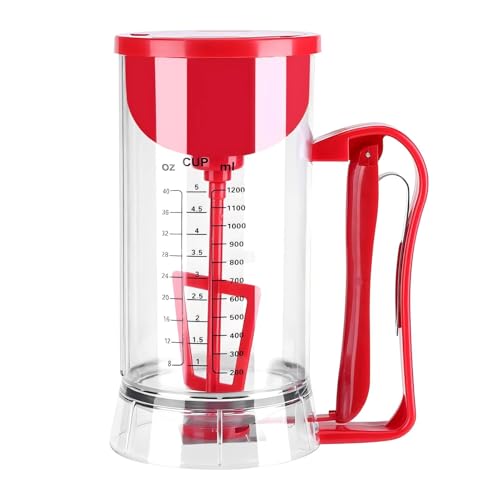 VIFERR Kuchen Teigportionierer, Batter Mixer Dispenser Manueller Cupcake Pfannkuchen Dispenser Cupcake Batter Maker Waffel Messbecher Teigmixer, Backwerkzeug von VIFERR