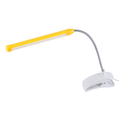 VIFERR LED-Leselampe 1 Stück USB-LED-Licht Clip-On-Klemme Betttisch Arbeitstisch Leselampe 3 Farben für Bettkopfteil Arbeitszimmer(Gelb) von VIFERR