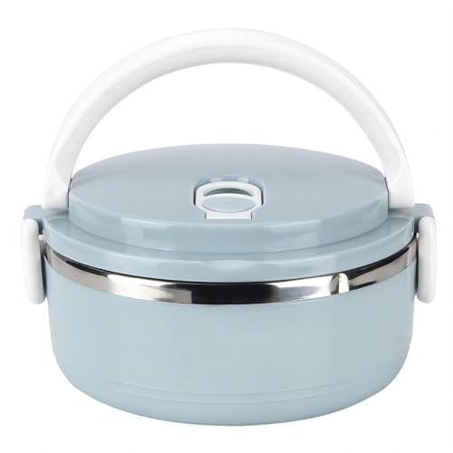 VIFERR Lunchbox - Tragbare Isolierte Bento Box mit Griff Thermo Lunchbox Edelstahl Brotdose Lebensmittelbehälter für Arbeit, Sport, Camping, Picknick, Reisen - Blau von VIFERR