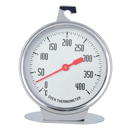 VIFERR Ofenthermometer, Edelstahl Backofen Thermometer mit großem Zifferblatt, 0~400 ℃ Backofenthermometer Küchen Lebensmittel Temperaturanzeige Digital Temperaturmessger von VIFERR