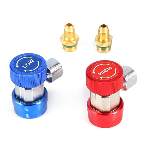 VIFERR Schnellkupplung R134A Adapter 1/4 Zoll AC R134A Stecker Adapter Hoch Niedrig Einstellbare Schnellkuppler Auto Klimaanlage Zubehör Werkzeuge VIFERR Schnellkupplung R134A Adapter 1/4 Zoll AC R134A Stecker Adapter Hoch Niedrig Einstellbare Schnellkuppler Auto Klimaanlage Zubehör Werkzeuge von VIFERR