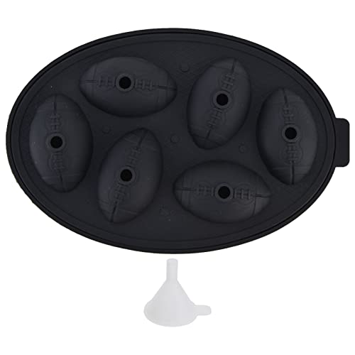 VIFERR Silikon Eiswürfelformen Set, Eiswürfelbehälter Ice Cube Tray Wiederverwendbar American Football Eiswürfel Tablett mit Trichter für Whiskey Cocktail Saft Gekühlte Getränke von VIFERR