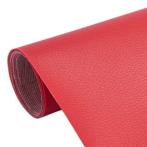 1 Stück 50 x 137 cm DIY PU Leder Selbstklebend Fix Patch Sofa Reparatur Subsidies PU Stoff Aufkleber (rot) von VIGAN