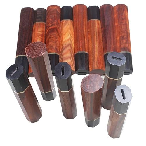 1 Stück Japanischer Stil Blut Sandelholz Achteckiger Holz Messergriff DIY Japanischer Rindermessergriff Willow Chef Küchenherstellung (4.0MMX12MMX138MM) von VIGAN