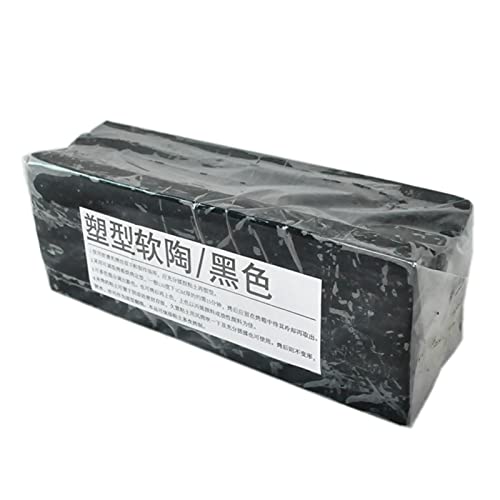 500 g weicher Ton Ofen Backen Polymer Ton DIY handgemachte Prototypmaterial Skulptur Erde Keramik Puppe Ton (schwarz) von VIGAN