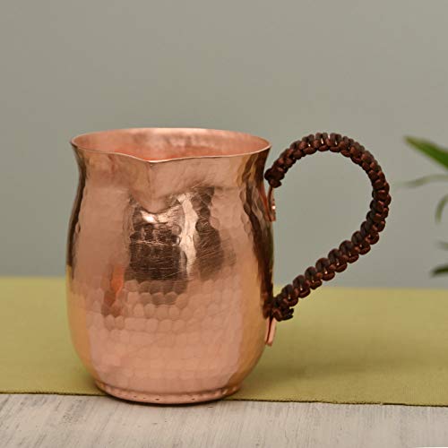 Handgefertigte Kaffee-/Teetasse aus reinem Kupfer, türkisch, griechisch, arabisch, für Barista (Kupfergriff-Tasse) von VIGAN