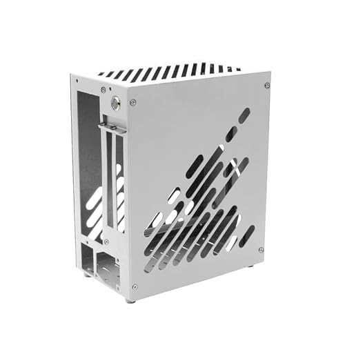 M24ITX Tragbare Mini-Aluminium-Seite durch A4 Tragbares Gehäuse, kleines 1uflex-Netzteil, allein Vitrine K39 (weiß) von VIGAN