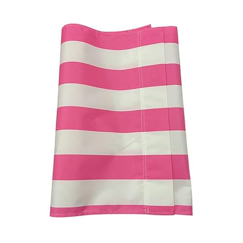 VIGAN 1 Stück 115 x 43 cm Klappstuhlbezug, Strandkorbbezug, Ersatztuch, Oxford-Gewebe, schwarz und gestreift, Picknickstühle-Abdeckung (N) von VIGAN