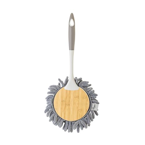 VIGAR Bamboo Staubwedel aus Mikrofaser, rund, Grau, Material: ABS, Dimensiones: 18 x 10 x 36 cm von VIGAR
