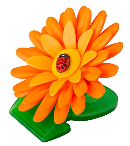 VIGAR Flower Power Magnet mit Klammern für Kühlschrank, 3 Stück, Orange, 8x8x2,5 cm von VIGAR