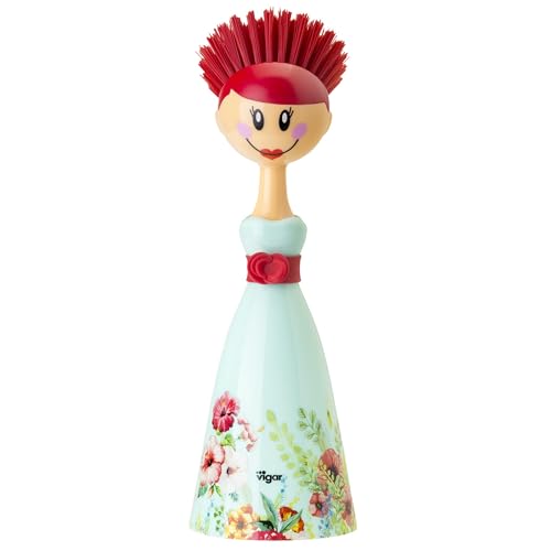 Vigar Dolls Spülbürste, blau und pink, 7.5 x 7.5 x 24.5 von VIGAR