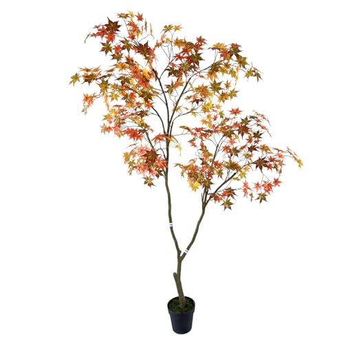 Künstlicher roter Ahornbaum, 2,1 m, künstliche Pflanzen, realistischer roter Ahorn, künstlicher Baum, moderne Heimdekoration, künstliche Bäume, für Innen- und Außendekoration Künstlicher roter Ahornbaum, 2,1 m, künstliche Pflanzen, realistischer roter Ahorn, künstlicher Baum, moderne Heimdekoration, künstliche Bäume, für Innen- und Außendekoration von VIGGDA