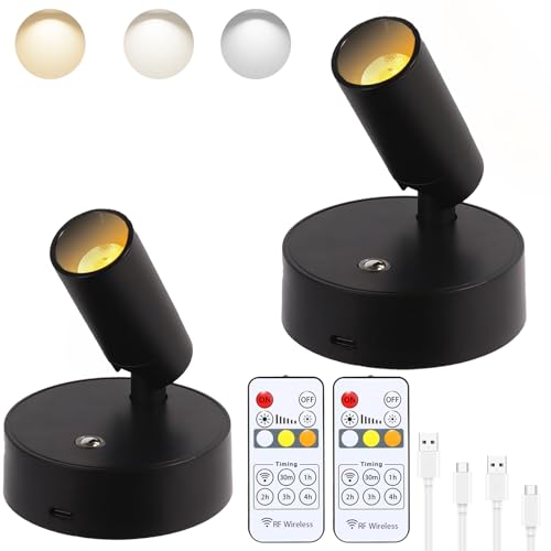 Drahtlose LED-Scheinwerfer Innen mit Fernbedienung,Uplights Innen Dimmbare Bild Licht Batterie Betrieben mit Timer,Wiederaufladbare Spotlichter Innen Akzent Uplighting für Pflanzen Wand Kunst,2 Stück Drahtlose LED-Scheinwerfer Innen mit Fernbedienung,Uplights Innen Dimmbare Bild Licht Batterie Betrieben mit Timer,Wiederaufladbare Spotlichter Innen Akzent Uplighting für Pflanzen Wand Kunst,2 Stück von VIGMOJ
