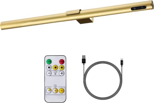 VIGMOJ Kabellose Bilderleuchte mit Fernbedienung, Bilderlampe mit Fernbedienung 19.7inch, LED Wiederaufladbare Dart beleuchtung Malleuchte mit 3 Beleuchtungsmodi zum Malen Art von VIGMOJ