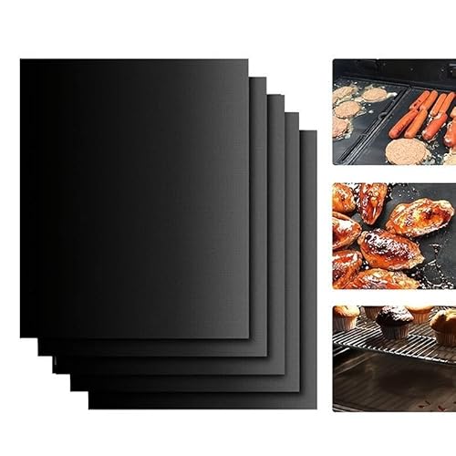 BBQ Grillmatte 4er Set Antihaft Grillmatten Teflon BBQ Grill 40x33cm Grillplatte Backpapier PFOA-Frei | GRILL von VIGOEXPRESS