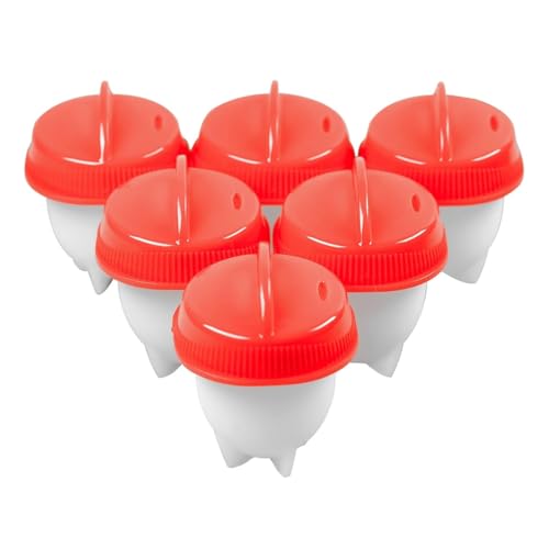 Silikon-Eierkocher-Set, Eier Silikon Kocher Schale, Eierkochern Ohne Schale, Eierkocher (6 Stück) | BOILCUP von VIGOEXPRESS