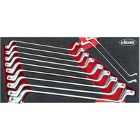VIGOR Doppel-Ringschlüssel Satz V6722 Außen-Doppel-Sechskant Profil 6 x 7 – 25 x 28 mm 11 teilig von Vigor