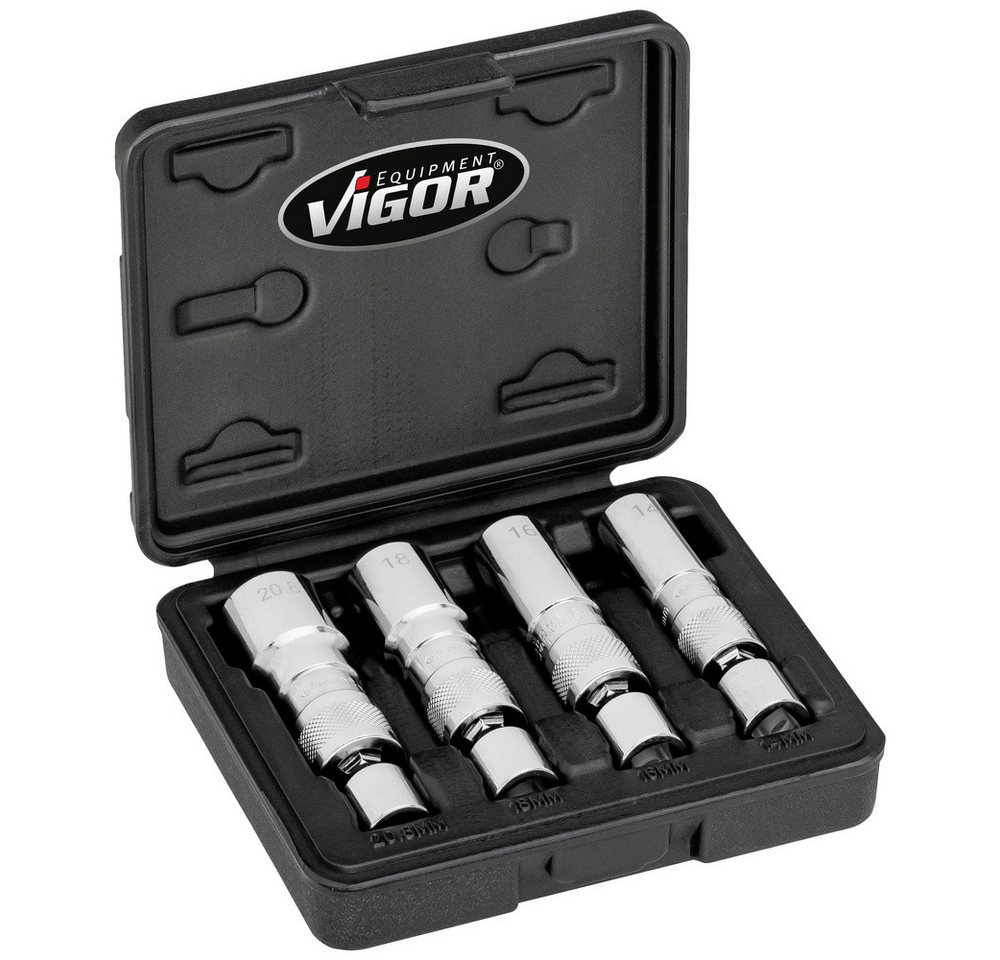 VIGOR Montagewerkzeug Vigor V7002/4 Zündkerzen Steckschlüssel Satz von VIGOR