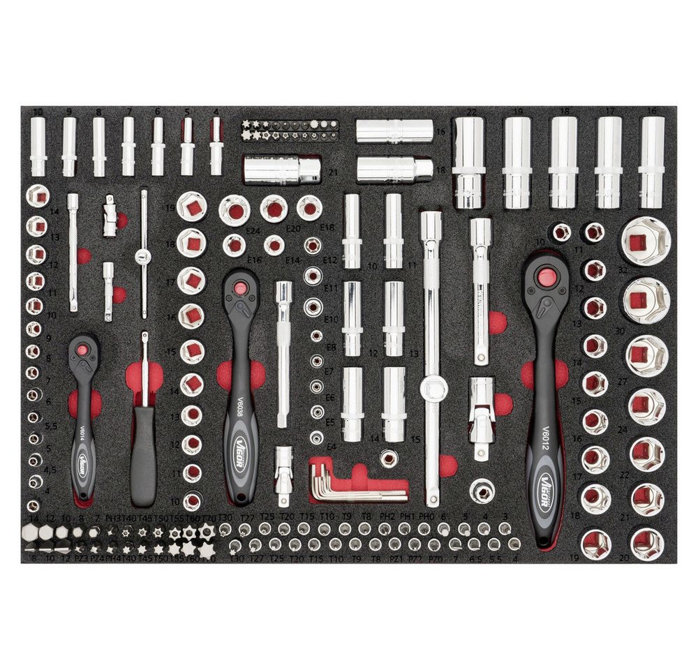 VIGOR Steckschlüssel Vigor V4188 Steckschlüsselsatz V4188 VIGOR Steckschlüssel Vigor V4188 Steckschlüsselsatz V4188 von VIGOR