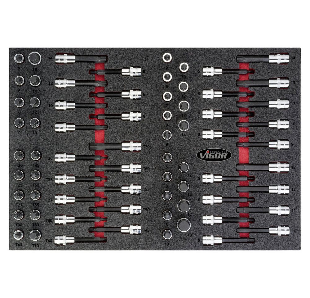VIGOR Steckschlüssel Vigor V4753 Schraubendrehereinsatz-Set V4753 von VIGOR
