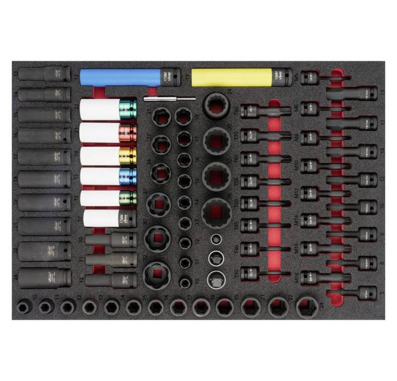 VIGOR Steckschlüssel Vigor V6811 Schlagschrauber-Steckschlüsseleinsatz-Set V6811 von VIGOR