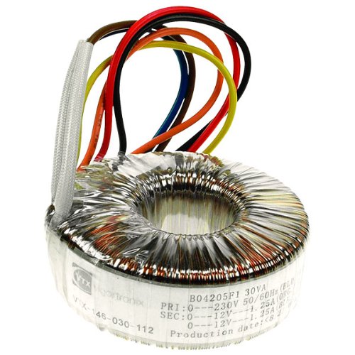 Toroidal Transformator 160 VA 2 x 115 V : 2 x 18 V - VTX-146-225-218 von VIGORTRONIX