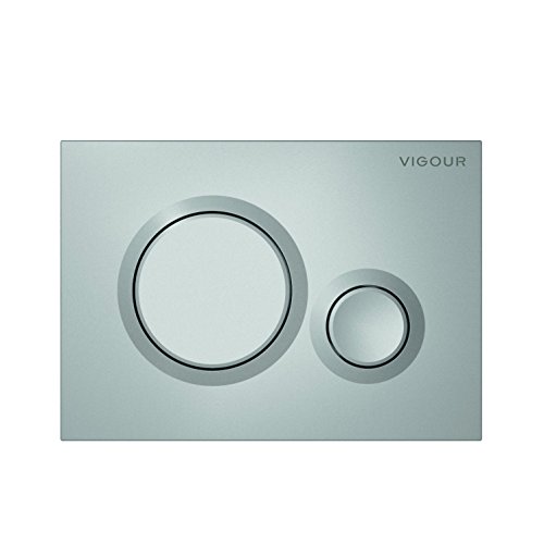 VIGOUR Betätigungsplatte | Modell DON | für 2-Mengen-Spültechnik (seidenmatt) von VIGOUR GmbH