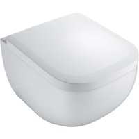 Derby Wand wc kompakt 48 cm spülrandlos mit verdeckter Befestigung und SoftClose WC-Sitz, weiß - Vigour Derby Wand wc kompakt 48 cm spülrandlos mit verdeckter Befestigung und SoftClose WC-Sitz, weiß - Vigour von VIGOUR