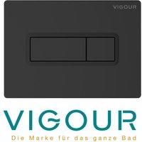 VIGOUR TEES WC-Betätigungsplatte für 2-Mengenspülung, schwarz matt von VIGOUR