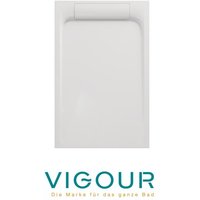 Vogue Duschwanne Mineralguss ProtectPlus Beschichtung 100 x 90 cm, weiß - Vigour von VIGOUR