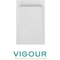 Vogue Duschwanne Mineralguss ProtectPlus Beschichtung 120 x 90 cm, weiß - Vigour von VIGOUR