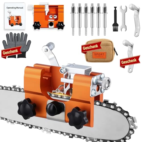 [Neues Upgrade]KettensäGe SchäRfgerä KettensäGenschäRfer Handkurbeln Kit Mit 6 SchäRfköPfen KettensäGen FüR 8–22 Zoll SäGekettenschäRfer-ZubehöR FüR Lumberjack, Gardener, Diy Craftsman von VIHBRAI