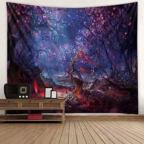 VIHII Wandteppich Tapisserie Multicolored Fantasy Wandbehang Wandtuch, für Pavillon Strandhaus，Wandteppich mit detailliertem Druck für Picknick Strand 1 Stück，150x200cm，Wandteppich Psychedelic von VIHII