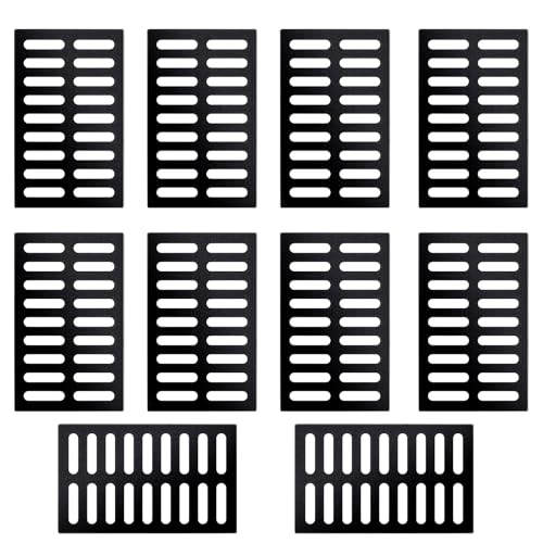 VIIGUIY Entwässerungsrinne 3 cm Dickere Abflussabdeckung, Rostfreies Metall-Grabenentwässerungsgitter, Regenwasserabflusssiebe für Den Außenbereich Zum Blockieren(10pcs) von VIIGUIY