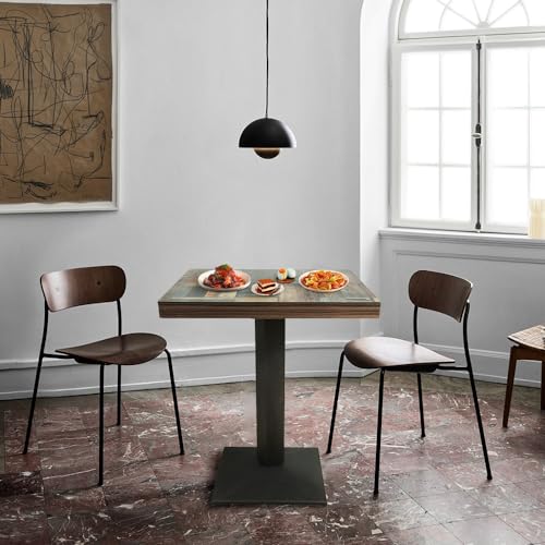 Bar-/Bistro-/Kaffeetisch/Esszimmer/Küche, Abendessen, Restaurant, Haus, Innenbereich, industriell, Retro, quadratisch (60 x 60 x 75 cm (C)) von VIIROUD