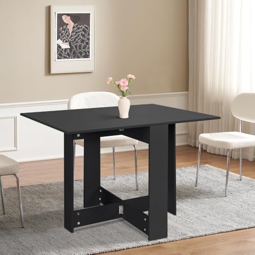 VIIROUD Klappbarer Küchentisch, Beistelltisch mit klappbaren Flügeln, Finish und Eiche, mit 2 Klappen, aus Melaminharzbeschichtete Spanplatten, 103 x 76 x 73,4 cm VIIROUD Klappbarer Küchentisch, Beistelltisch mit klappbaren Flügeln, Finish und Eiche, mit 2 Klappen, aus Melaminharzbeschichtete Spanplatten, 103 x 76 x 73,4 cm von VIIROUD