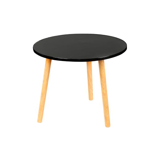 VIIROUD Kleiner runder Couchtisch im nordischen Stil für Erkerfenster mit niedrigem Design, ideal für den Balkon des Nachmittagstees, 50 x 50 x 40 cm, Schwarz VIIROUD Kleiner runder Couchtisch im nordischen Stil für Erkerfenster mit niedrigem Design, ideal für den Balkon des Nachmittagstees, 50 x 50 x 40 cm, Schwarz von VIIROUD