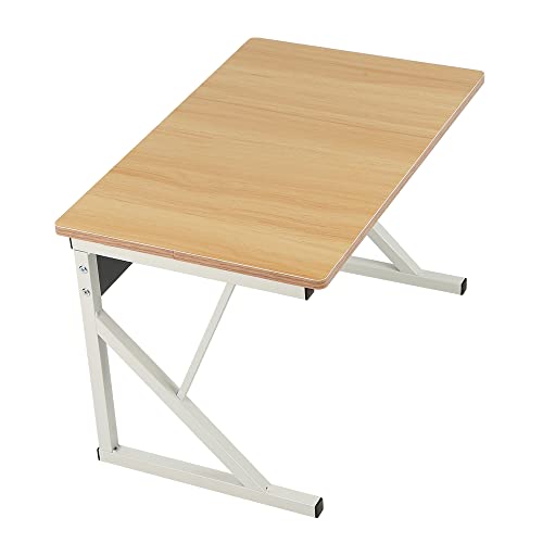 VIIROUD Multifonctio Mikrowellenregal, Aufbewahrungsregal für Mikrowelle, Küchenregal, 54 x 35 x 34,5 cm – Gelb / Walnuss von VIIROUD