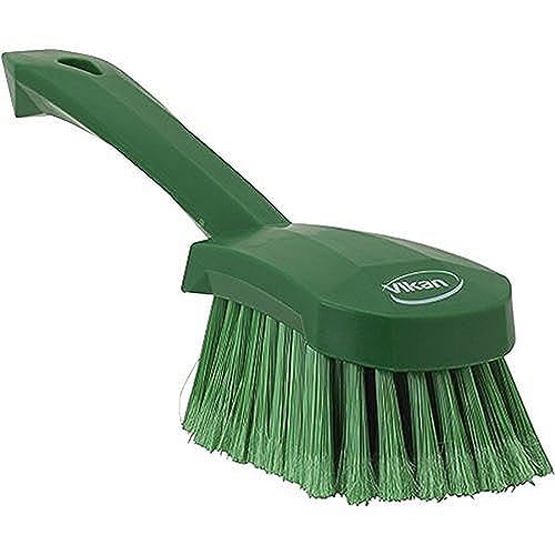 Vikan 41942 Soft/Split Bristles, Washing / Sweeping, Hand Brush, Short Handle, 270mm (Green) von Vikan